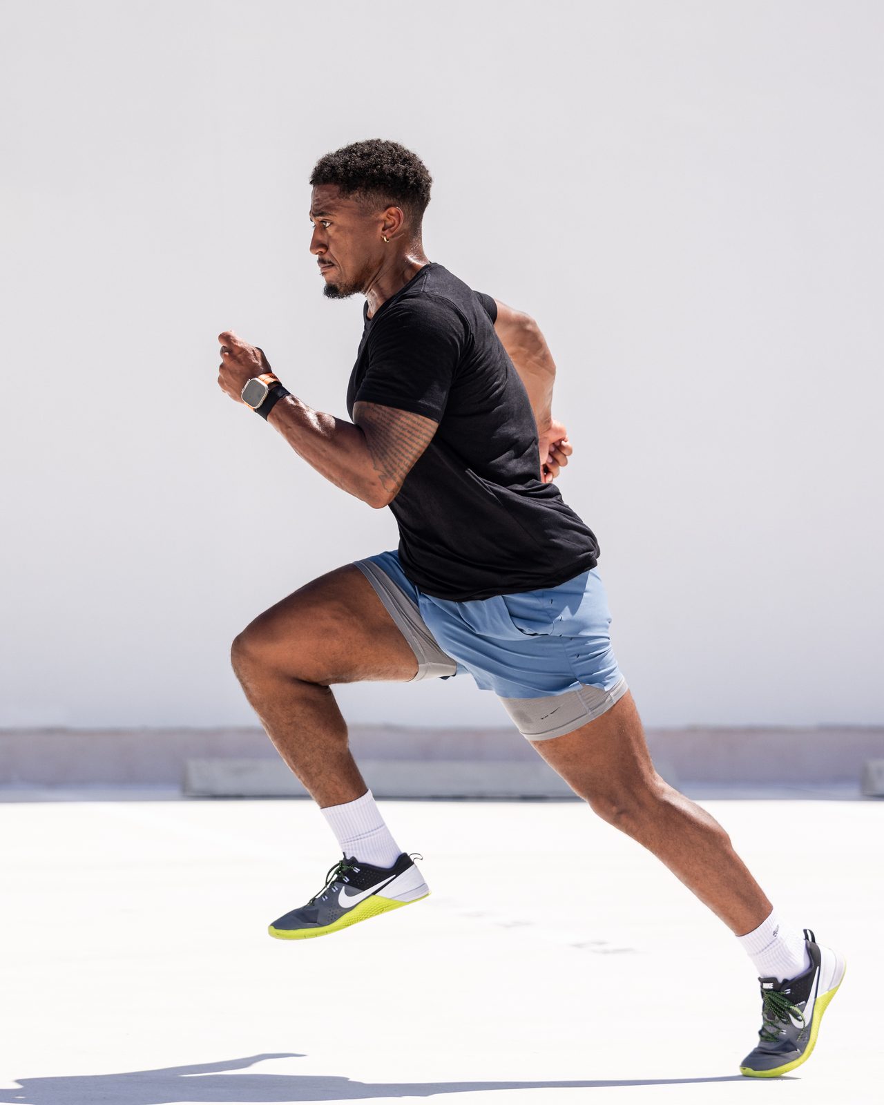 NDM coach mid-sprint